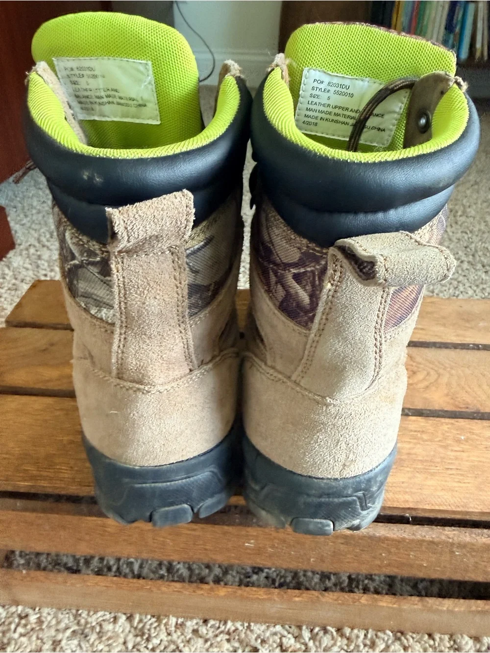 Itasca Brown Camo Kids' Insulated waterproof Lace-Up Boots